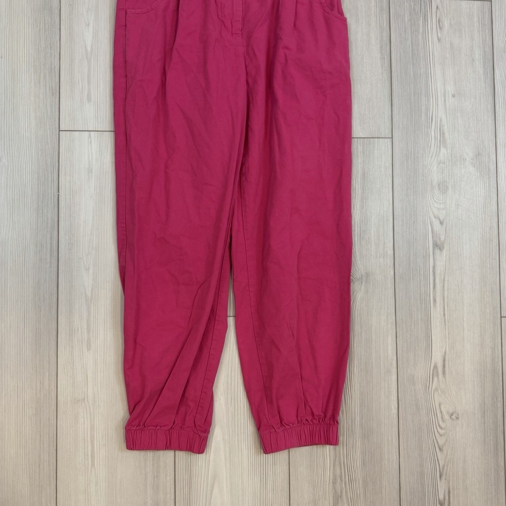 Halara Women's Small Mid Rise Zipper Pocket Casual Cotton Joggers Pink Stretch - Picture 3 of 11